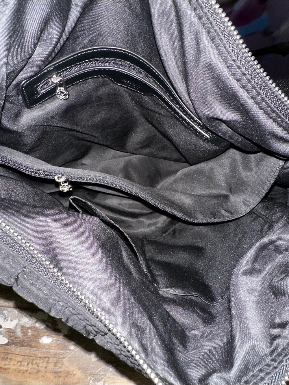 Valentino Orlandi Black Quilted Laptop Crossbody with Logo Strap - Picture 5 of 5